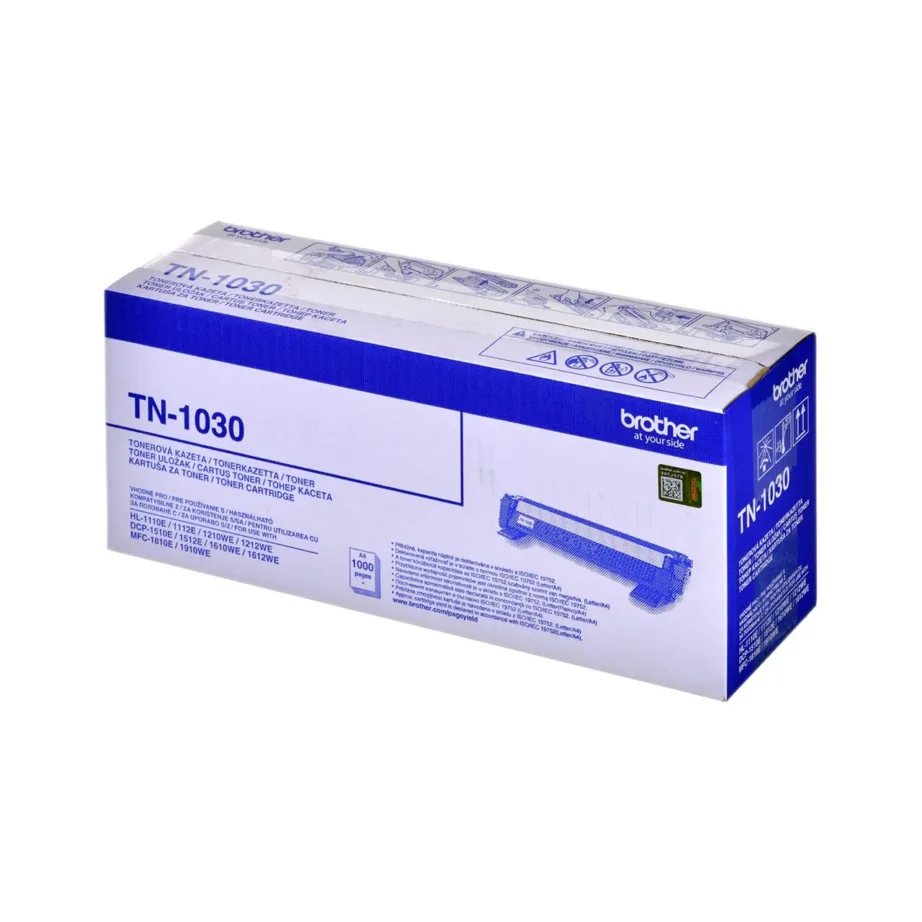 Brother TN-1030 must tooner karp, külgvaade detailidega