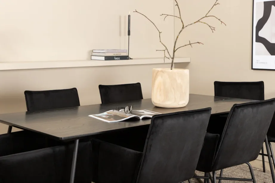 Petra must söögilaud velvet toolidega (6 tk), GR22100 – 3