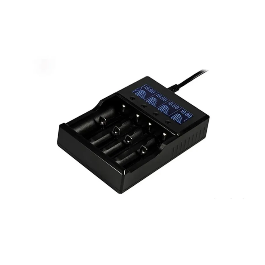 AceBeam A4 4-pesaline akulaadija, 100–240 V AC/DC, must, 145x104x39,5 mm