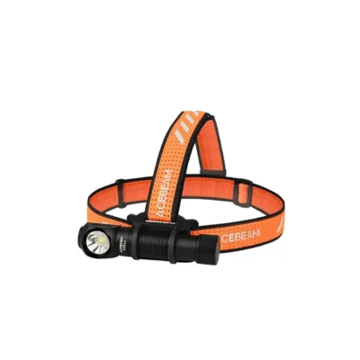 AceBeam H15 2.0 2800 lm IP68 alumiiniumist LED-pealamp 18650 Li-Ion akuga, must/oranž
