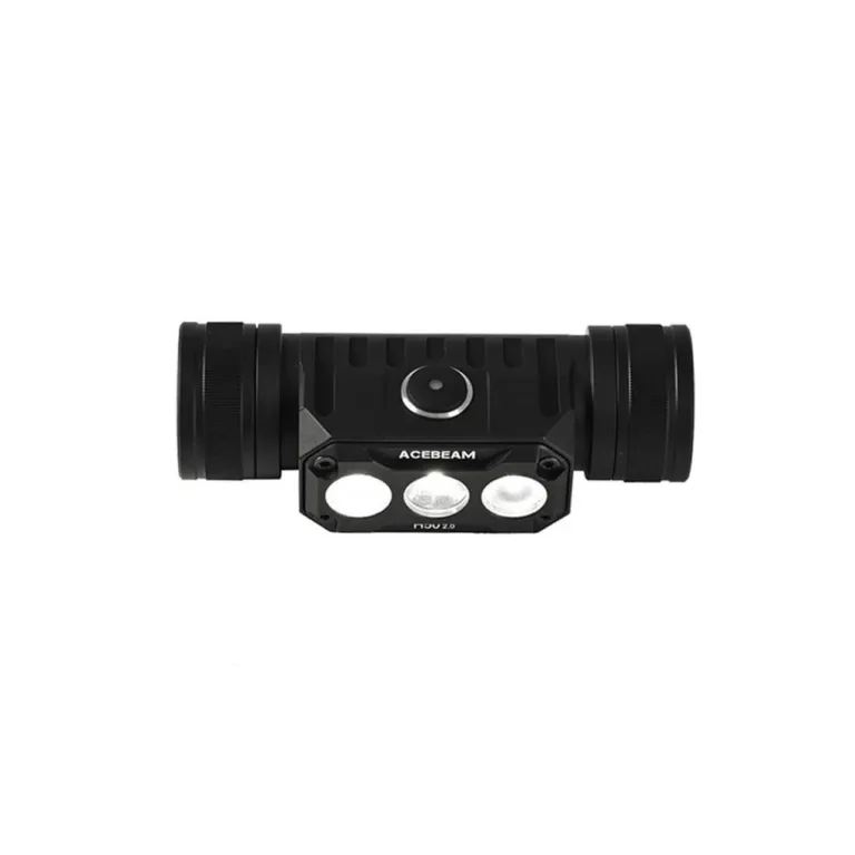 AceBeam H50 2.0 2000 lm 3-LED alumiiniumist pealamp 18650 akuga, IP68, oranž/must, 33,5x28 mm