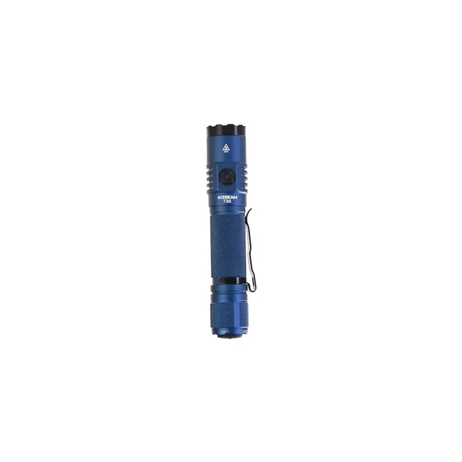 AceBeam T35 Blue 137,6 mm IP68 LED-taskulamp 1900 lm, 380 m valgusvihuga, 18650 Li-Ion akuga