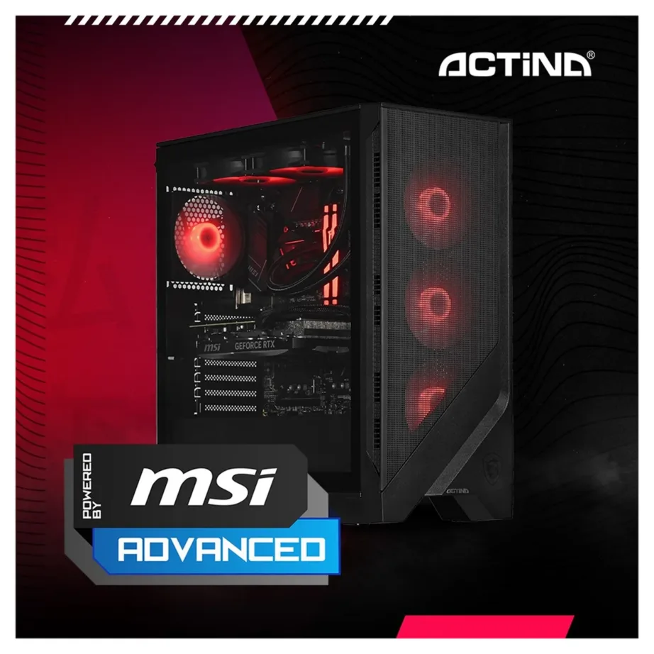 Actina KOMAAAGIP1537 AMD Ryzen 7 7700X/32GB/1TB SSD/Radeon RX 7800 XT must 32 GB DDR5 mänguriarvuti Wi-Fi 6E ja 750W Gold toiteplokiga – 12