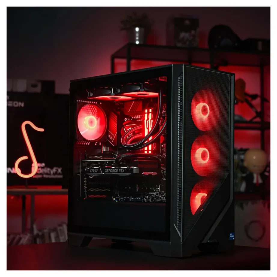 Actina KOMAAAGIP1537 AMD Ryzen 7 7700X/32GB/1TB SSD/Radeon RX 7800 XT must 32 GB DDR5 mänguriarvuti Wi-Fi 6E ja 750W Gold toiteplokiga – 17