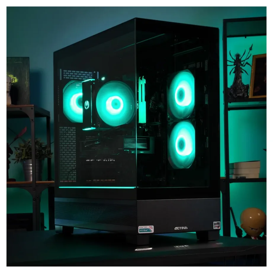 Actina KOMACNGIP0020 AMD Ryzen 5 7600/32GB DDR5/1TB SSD/Radeon RX 7700 XT must 750W midi tower mänguarvuti – 3