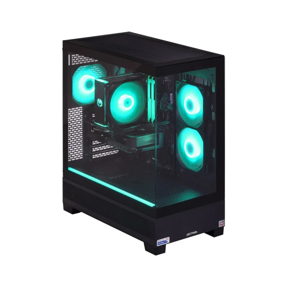 Actina KOMACNGIP0020 AMD Ryzen 5 7600/32GB DDR5/1TB SSD/Radeon RX 7700 XT must 750W midi tower mänguarvuti – 5