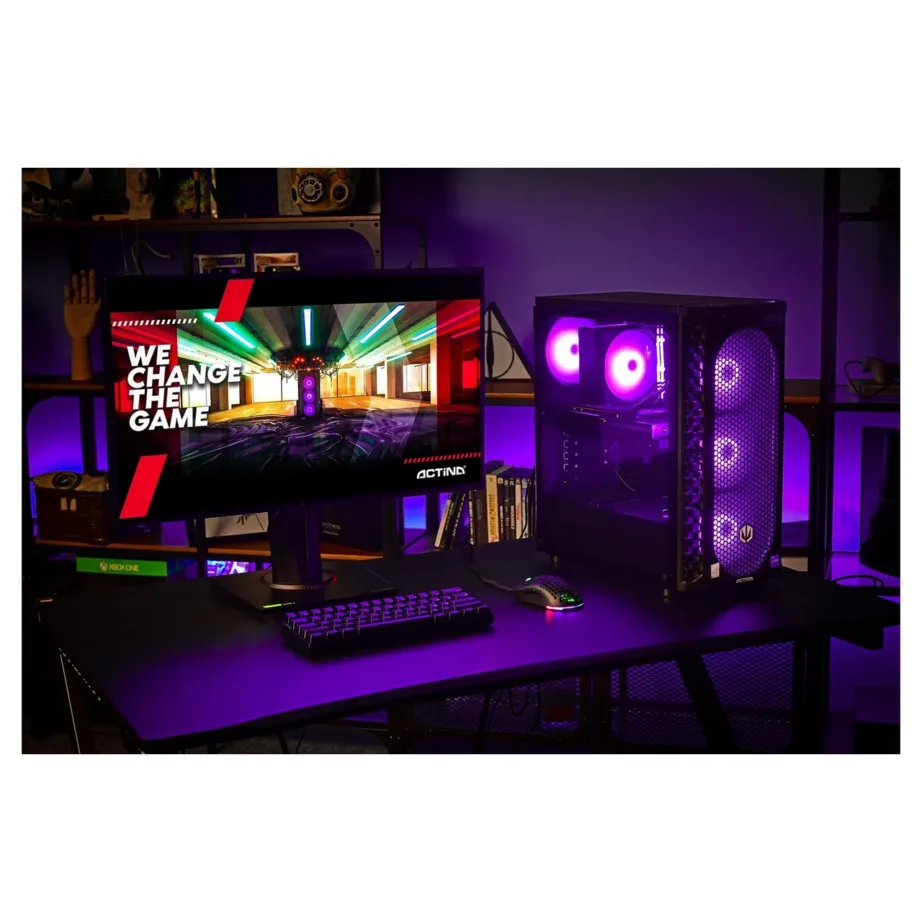 Actina KOMACNGIP0119 AMD Ryzen 5 9600X/32GB DDR5/1TB SSD/Radeon RX 7700 XT 12GB must Midi Tower mänguarvuti – 12