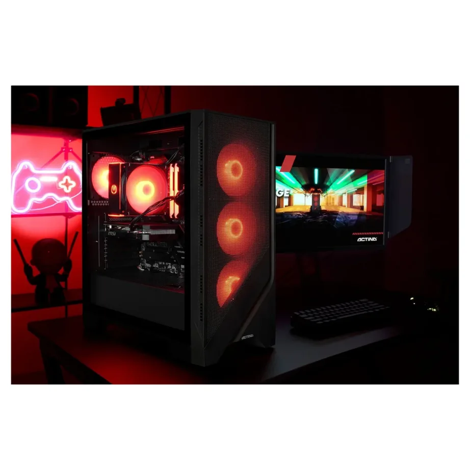 Actina KOMACNGIP0145 32GB DDR5 1TB SSD RTX 4060 mänguriarvuti, AMD Ryzen 5 7500F, Wi-Fi 6E, must Midi Tower – 4