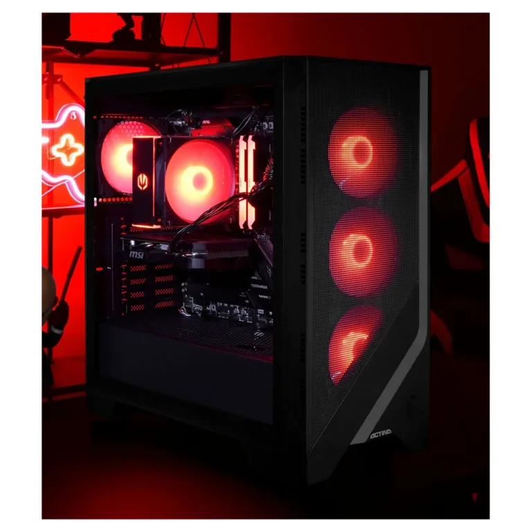 Actina KOMACNGIP0149 32GB DDR5 1TB SSD Ryzen 7 7700 RX 7800 XT must gaming lauaarvuti (Midi Tower)