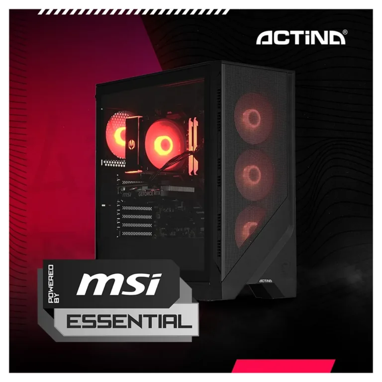 Actina KOMACNGIP0149 32GB DDR5 1TB SSD Ryzen 7 7700 RX 7800 XT must gaming lauaarvuti (Midi Tower)