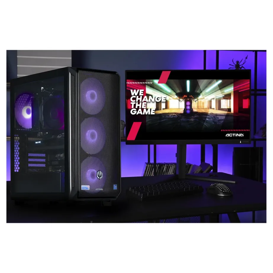 Actina KOMACNGIP0174 32 GB DDR5, 1 TB SSD, Intel ARC B580 12 GB, AMD Ryzen 5 7500F, must midi tower mänguarvuti – 17