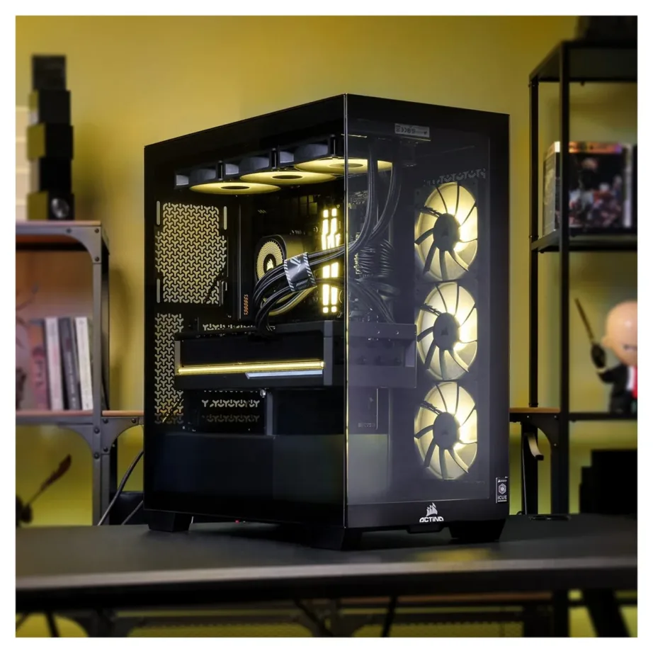 Actina KOMACNGIP0204 AMD Ryzen 7 7800X3D/32GB DDR5/2TB M.2 SSD/GeForce RTX 5080 16GB/Midi Tower must mänguri lauaarvuti – 5