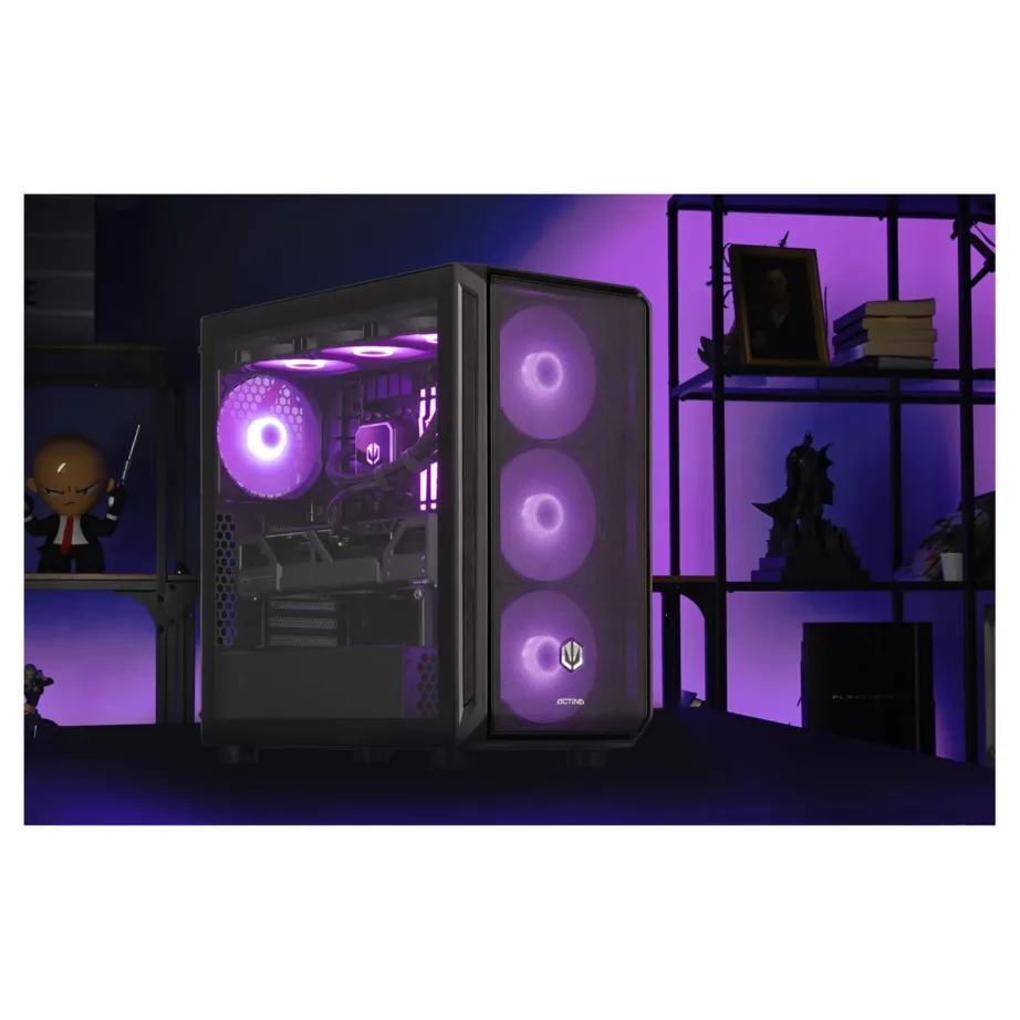 Actina KOMACNGIP0254 AMD Ryzen 7 7800X3D/32GB DDR5/2TB M.2 SSD/Radeon RX 9070 16GB must mänguarvuti (Midi Tower, vedeljahutus, Wi-Fi 6) – 10