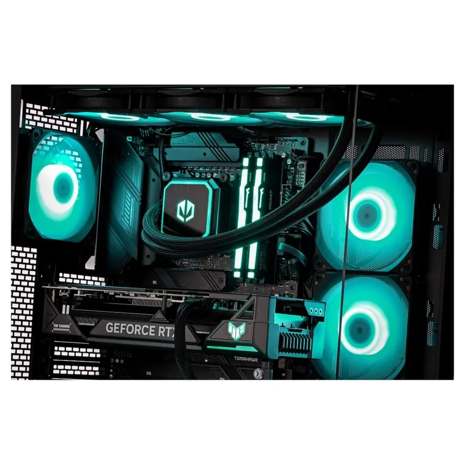 Actina KOMACNGIP0292 AMD Ryzen 7 7800X3D/32GB DDR5/1TB SSD/GeForce RTX 5070 12GB must 750W vesijahutusega mänguarvuti (Midi Tower, Wi-Fi 6, ilma OS) – 7