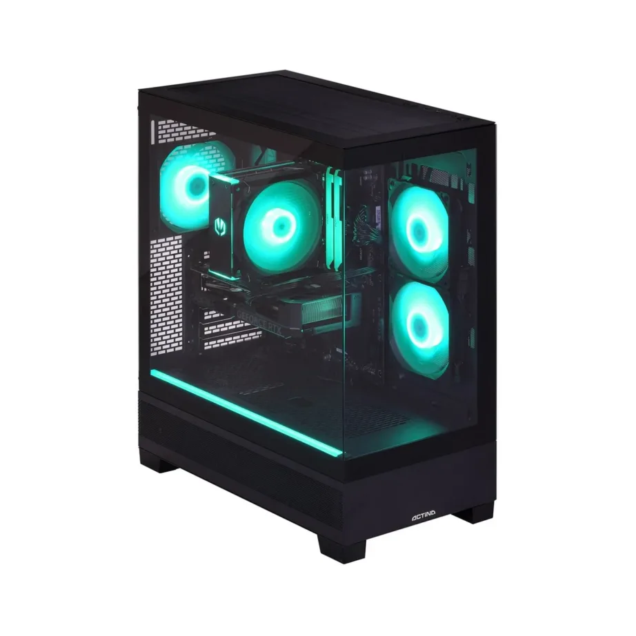 Actina KOMACNGIP0295 AMD Ryzen 7 8700F/32GB DDR5/1TB SSD/RTX 5070 Ti/750W must 23x44x50 cm mänguarvuti Wi-Fi 6 ja klaasaknaga – 16