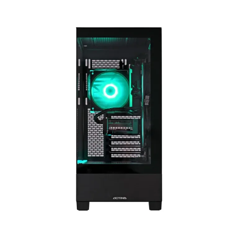 Actina KOMACNGIP0316 AMD Ryzen 7 7700 32GB DDR5 1TB SSD Radeon RX 9070 must 500x230x440 mm mänguri lauaarvuti