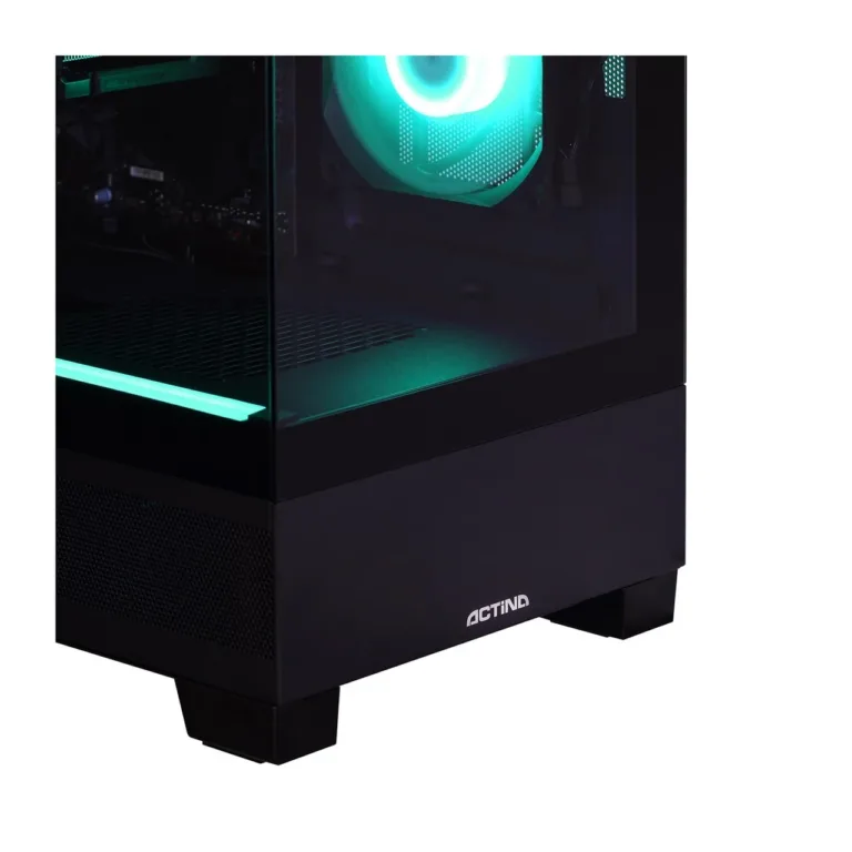 Actina KOMACNGIP0316 AMD Ryzen 7 7700 32GB DDR5 1TB SSD Radeon RX 9070 must 500x230x440 mm mänguri lauaarvuti