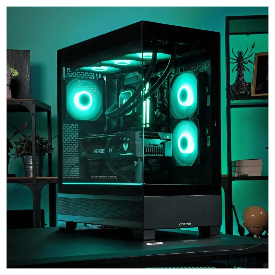 Actina KOMACNGIP0319 32 GB DDR5 1TB SSD AMD Ryzen 9 7900 / Radeon RX 9070 XT mänguarvuti (12 tuuma, vesijahutus, Wi-Fi 6, 500x230x440 mm, must Midi Tower) – 17
