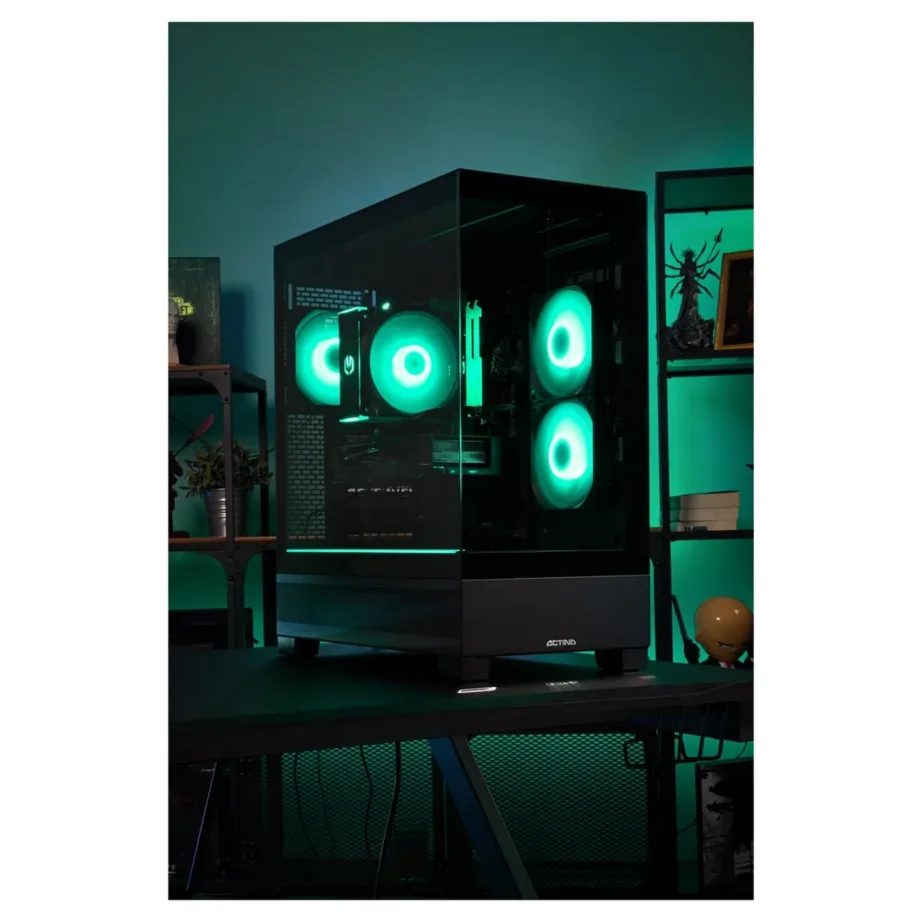 Actina KOMACNGIP0320 AMD Ryzen 5 7600X3D/32GB DDR5/1TB SSD/AMD Radeon RX 9070/16GB/Midi Tower must mänguarvuti Wi-Fi 6-ga – 7