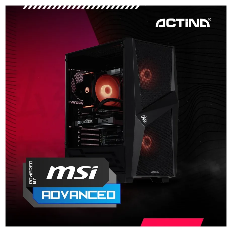 Actina KOMACNGIP0385 AMD Ryzen 5 7500F/32GB DDR5/1TB SSD/RTX 5070 12GB must Midi Tower mänguarvuti – 11