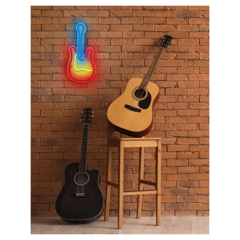 Actis ACS-NEON Guitar 34 cm mitmevärviline LED-neoonlamp USB-toitega siseruumidesse