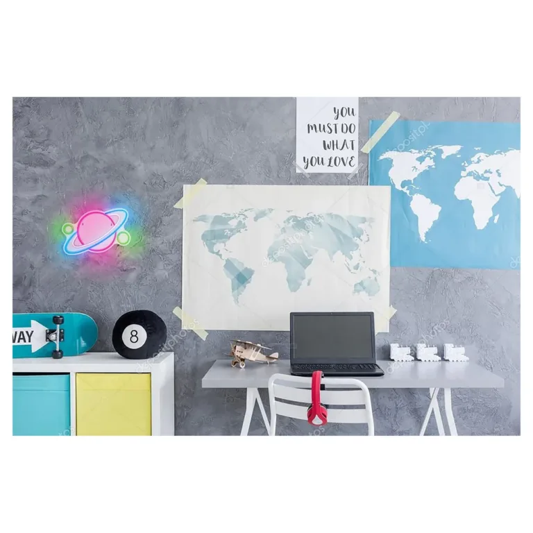 Actis ACS-NEON PLANET 195x320 mm mitmevärviline LED-planedineoonlamp USB-toitega sisekasutuseks