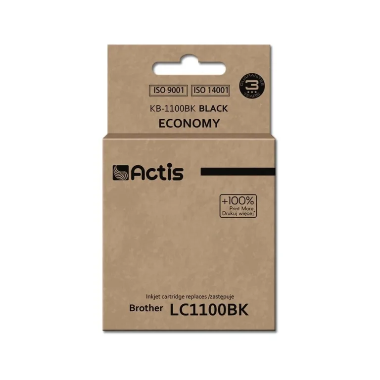 Actis KB-1100Bk 28 ml must pigmenttint Brother LC1100BK/980BK asenduskassett tindiprinterile