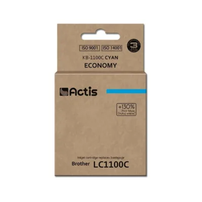 Actis KB-1100C 19 ml tsüaansinine tindikassett Brother LC1100C/980C asenduseks, ühilduv tindiprinteritele
