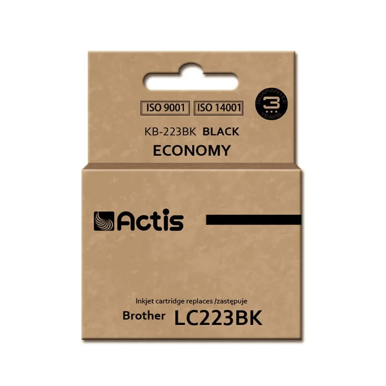 Actis KB-223BK 16 ml must pigmenditindiga tindikassett Brother LC223BK asenduseks (DCP/MFC printeritele)