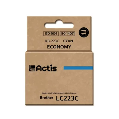 Actis KB-223C 10 ml tsüaansinine tindikassett (asendab Brother LC223C, dye-tint, standard, ühilduvus: DCP J4120DW/J562DW, MFC J4420DW/J4620DW/J4625DW/J5320DW/J5620DW/J5625DW/J5720DW)