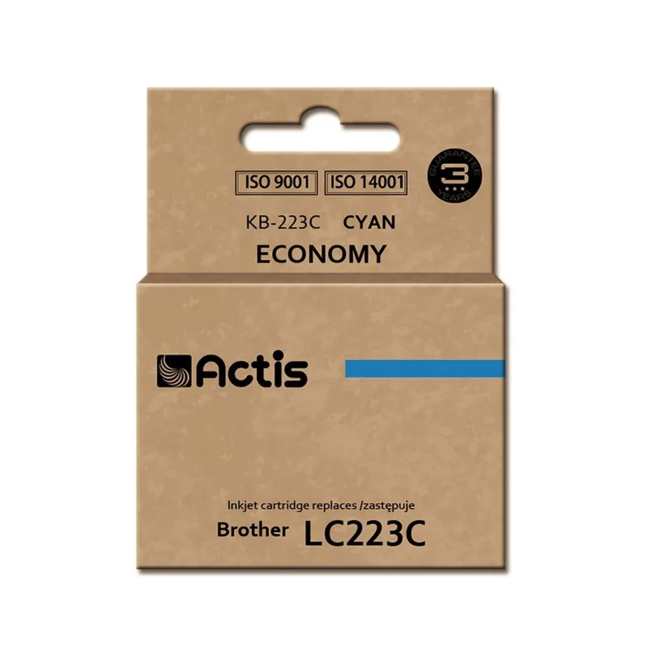 Actis KB-223C 10 ml tsüaansinine tindikassett (asendab Brother LC223C, dye-tint, standard, ühilduvus: DCP J4120DW/J562DW, MFC J4420DW/J4620DW/J4625DW/J5320DW/J5620DW/J5625DW/J5720DW)