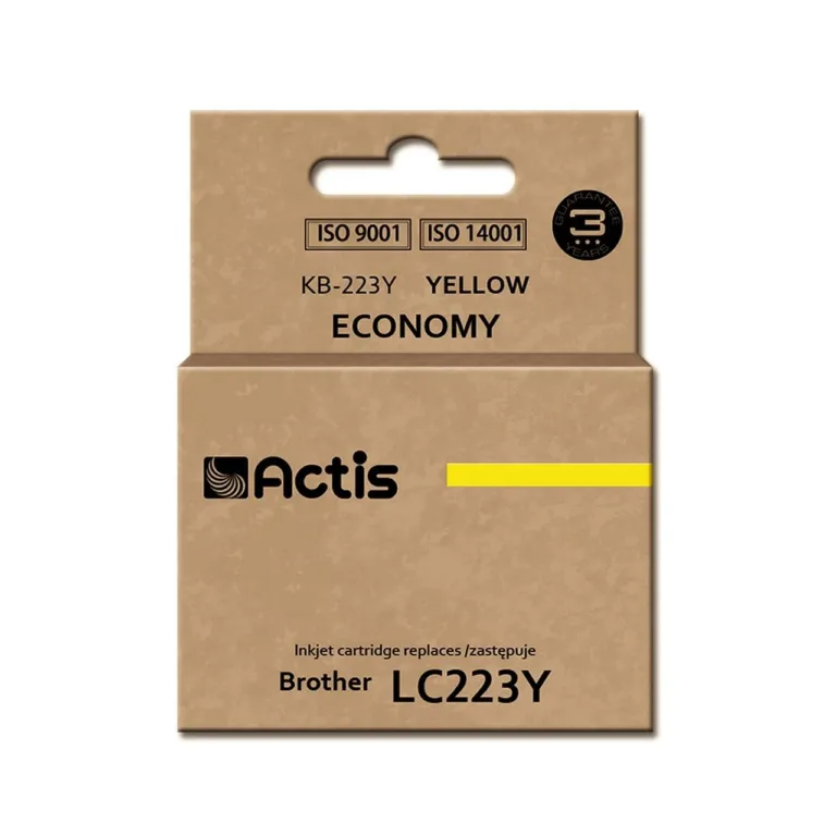 Actis KB-223Y 10 ml kollane tindikassett Brother LC223Y asendamiseks, dye-tint, ühilduv inkjet-printeritega DCP-J4120DW/J562DW ning MFC-J4420DW/J4620DW/J4625DW/J5320DW/J5620DW/J5625DW/J5720DW