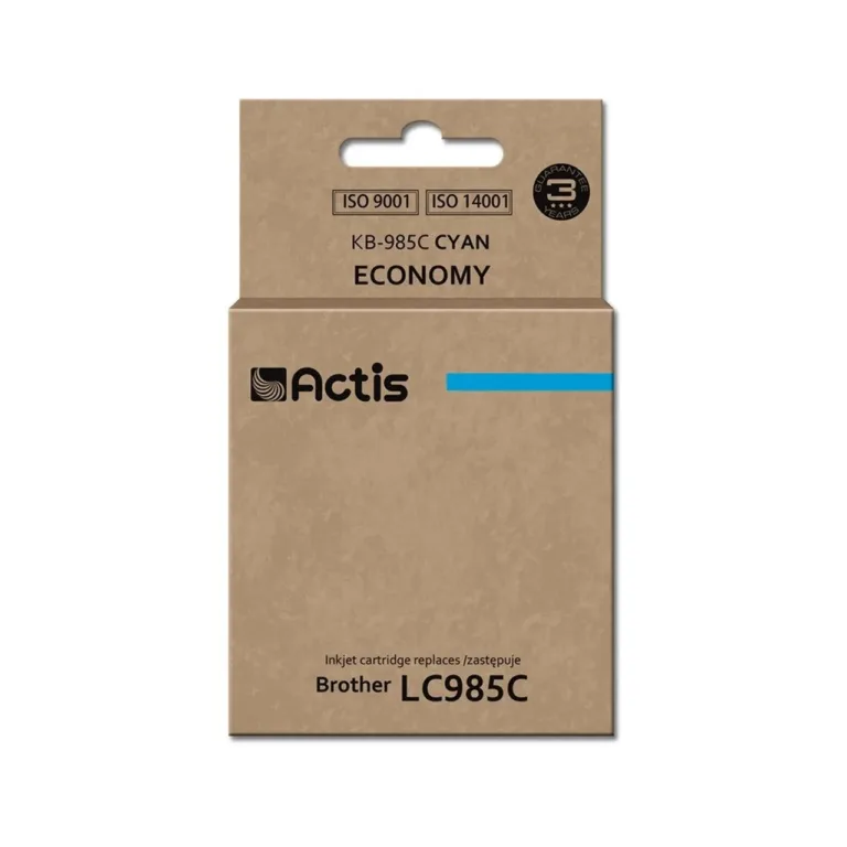 Actis KB-985C 19,5 ml tsüaansinine tindikassett (asendus Brother LC985C-le), 1 tk, tindiprinteritele Brother DCP J125/J140W/J315W/J515W ja MFC J220/J265W/J410/J415W