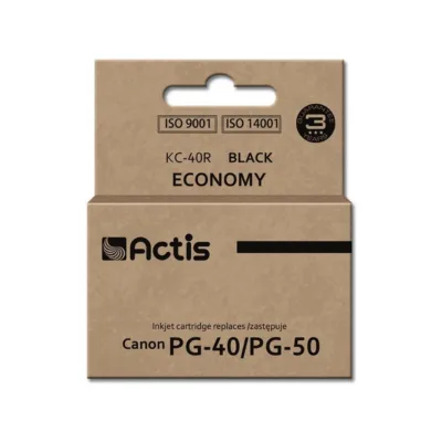 Actis KC-40R 22 ml must pigmenttint, asenduskassett Canon PG-40/PG-50 printeritele, ühilduv tindikassett