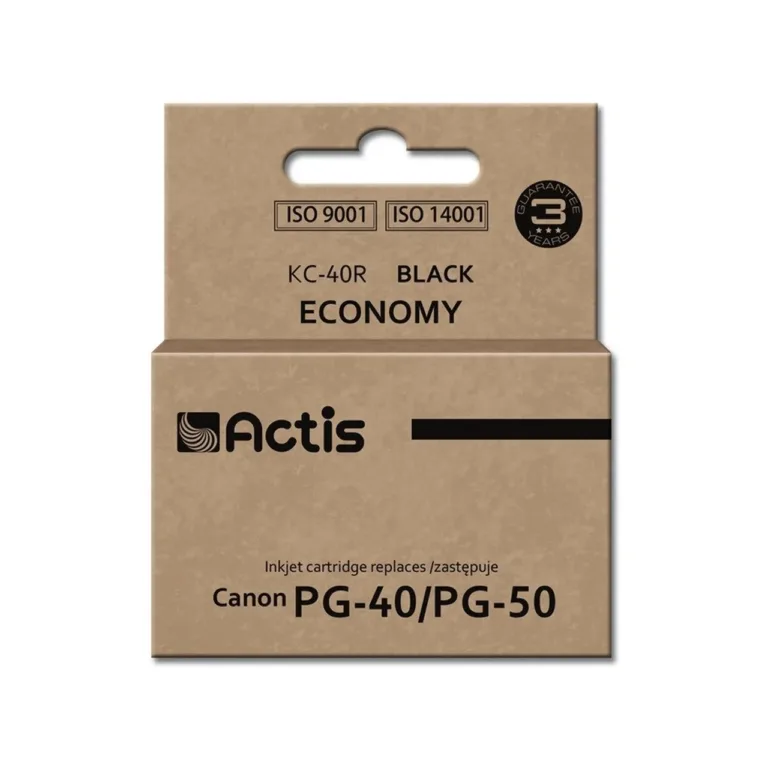 Actis KC-40R 22 ml must pigmenttint, asenduskassett Canon PG-40/PG-50 printeritele, ühilduv tindikassett