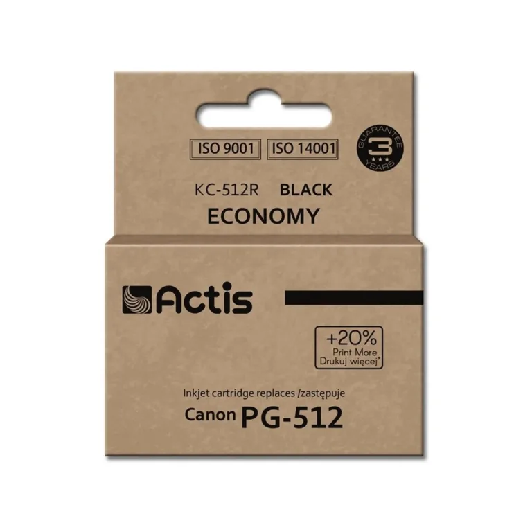 Actis KC-512R must tindikassett 15 ml (asendab Canon PG-512), pigmenttint, ühilduv Canon Pixma printeritega