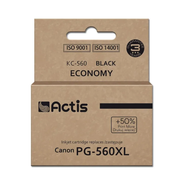 Actis KC-560 22 ml must XL tindikassett (asendab Canon PG-560XL) Canon Pixma TS5350/TS5351/TS5352/TS5353 printeritele, +50% lehetootlus