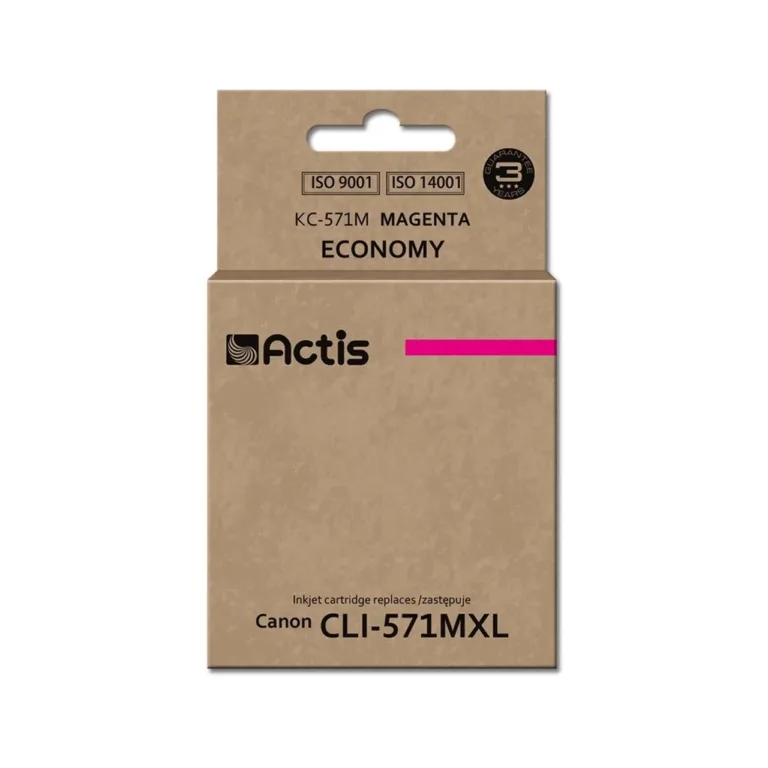 Actis KC-571M 12 ml magenta värvipõhine tindikassett Canon PIXMA CLI-571M printeritele