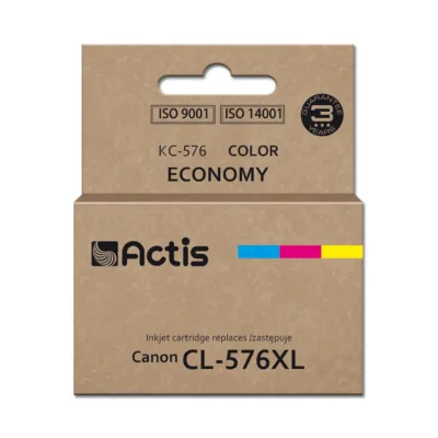 Actis KC-576 15 ml värvitindikassett (tsüaan, magenta, kollane) Canon CL-576XL asendus Canon Pixma TR4750i/TS3550i printeritele