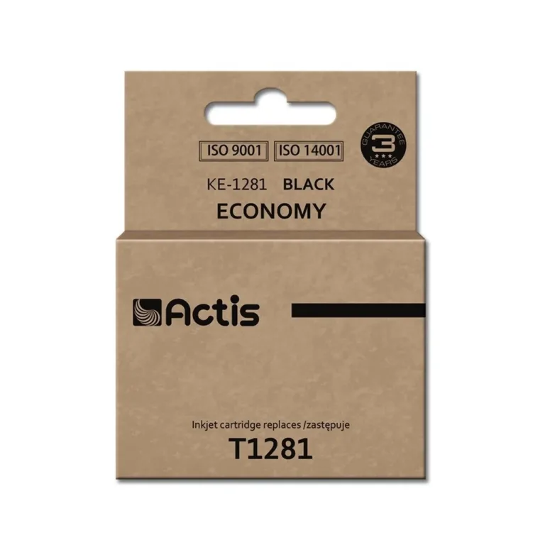 ACTIS KE-1281 15 ml must pigmenttindikassett Epson T1281 asenduseks, ühilduv Stylus/SX/BX305 printeritega