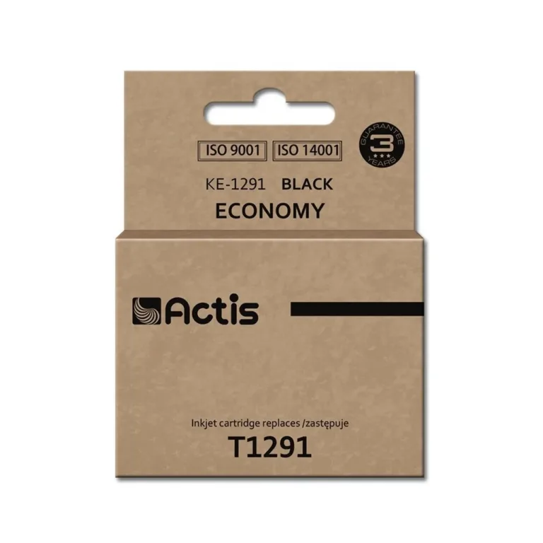Actis KE-1291 18 ml must tindikassett (asendab Epson T1291) Epson Stylus/Office/WorkForce printeritele