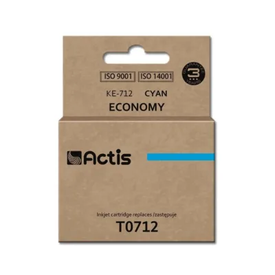Actis KE-712 13,5 ml tsüaan tindikassett Epson T0712/T0892/T1002 asenduskassett, ühilduv Epson Stylus/Office printeritele