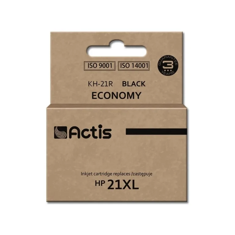 Actis KH-21R 20 ml must pigmenttindiga HP 21XL C9351A asenduskassett tindiprinteritele