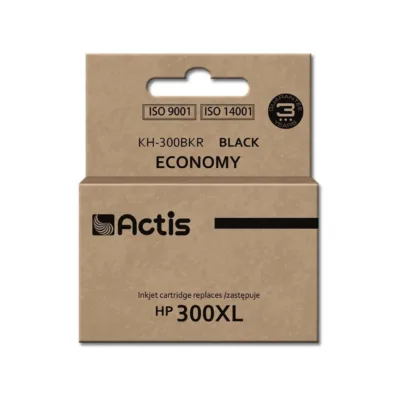 Actis KH-300BKR 15 ml pigmentmust tindikassett HP 300XL/CC641EE asendamiseks HP Deskjet, Envy ja Photosmart printeritele