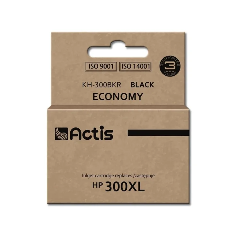 Actis KH-300BKR 15 ml pigmentmust tindikassett HP 300XL/CC641EE asendamiseks HP Deskjet, Envy ja Photosmart printeritele