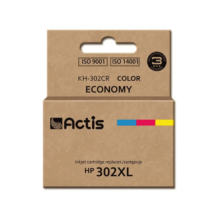 Actis KH-302CR 18 ml XL värviline tindikassett (HP 302XL F6U67AE asendus) HP DeskJet/OfficeJet/Envy printeritele