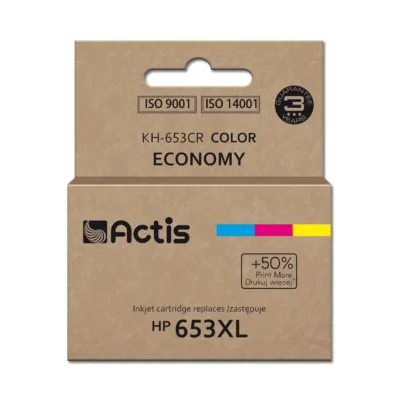 Actis KH-653CR 18 ml XL kollane tindikassett (asendab HP 653XL 3YM74AE) HP DeskJet Plus 6000/6075/6475 jaoks, kuni 300 lehekülge