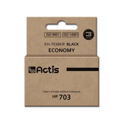 Actis KH-703BKR 15 ml must pigmenttindikassett (asendab HP 703 CD887AE), ühilduv HP Deskjet D730/F735/K109a/K209a ja Photosmart K510a printeritega
