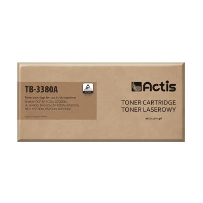 Actis TB-3380A must lasertooner Brother TN-3380 asenduseks, standardtootlus 8000 lk, ühilduv printeritega DCP/HL/MFC