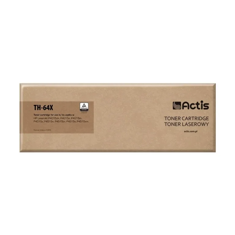 ACTIS TH-64X must toonerkassett HP 64X CC364X asenduseks, 24 000 lehte, HP LaserJet P4015/P4515 printeritele
